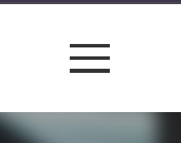 A hamburger menu icon in the header